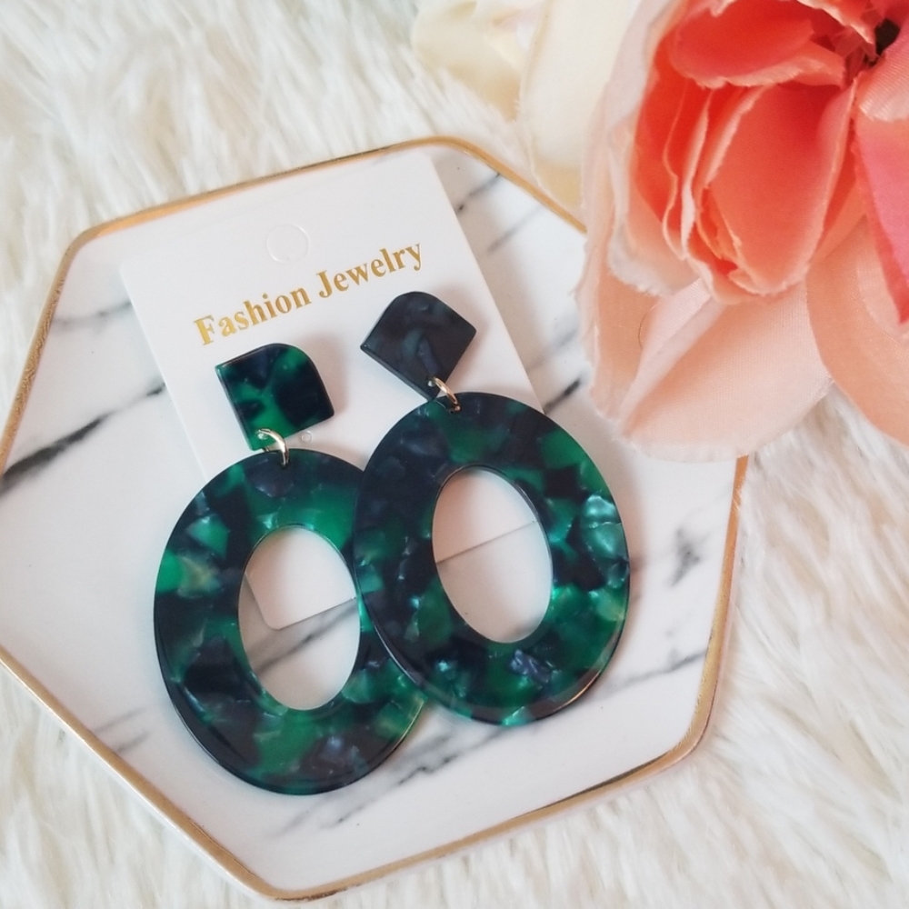 Geometric Acrylic Fashion Statement Earrings